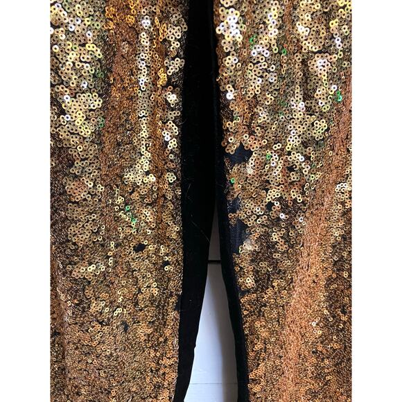 Alexandra Collection Gold Sequence Sweatpants. - Picture 3 of 6